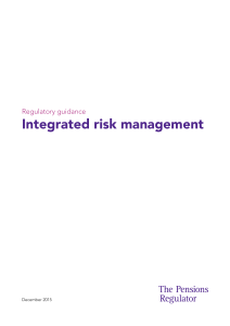 Regulatory guidance – Integrated risk