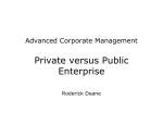 Private versus Public Enterprise