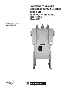 Powersub™ Vacuum Substation Circuit Breaker