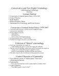 Conservative and New Right Criminology