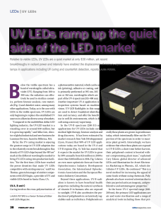 UV LEDs ramp up the quiet side of the LED market
