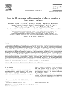 Pyruvate dehydrogenase and the regulation of glucose oxidation in