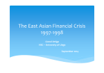 The East Asian Financial Crisis 1997-1998