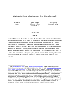 Using Prediction Markets to Track Information Flows