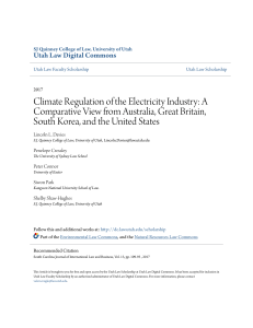 Climate Regulation of the Electricity Industry: A Comparative View