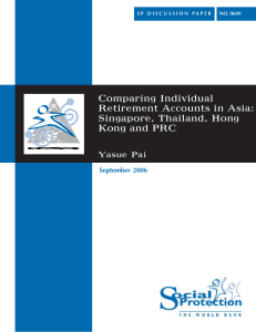 Comparing Individual Retirement Accounts in Asia: Singapore