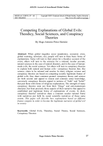 Competing Explanations of Global Evils: Theodicy, Social Sciences