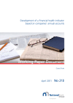 WP 213 DEVELOPMENT OF A FINANCIAL HEALTH INDICATOR