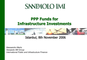 PPP Funds for Infrastructure Investments