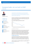 European banks: Are we back to 2008?