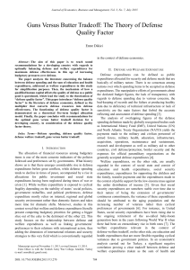 Guns Versus Butter Tradeoff: The Theory of Defense Quality Factor