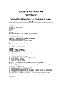 securities and futures act - Monetary Authority of Singapore