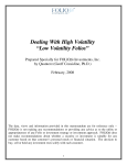 Dealing With High Volatility “Low Volatility Folios”