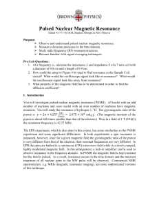 Pulsed Nuclear Magnetic Resonance