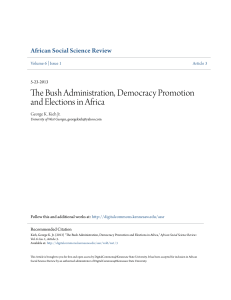 The Bush Administration, Democracy Promotion and Elections in