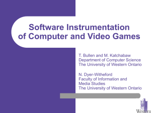 Software Instrumentation of Computer and Video Games