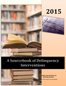 A Sourcebook of Delinquency Interventions