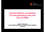 Capacity Market: possibilities for new