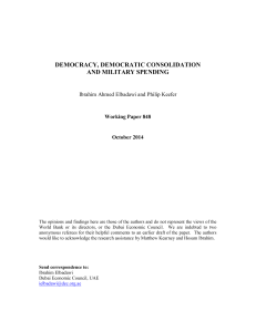 democracy, democratic consolidation and military spending