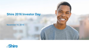 Shire 2016 Investor Day - Shire: Investor Relations