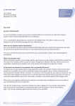 Letter on security of funding 2011