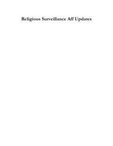 Religious Surveillance Aff Updates - University of Michigan Debate