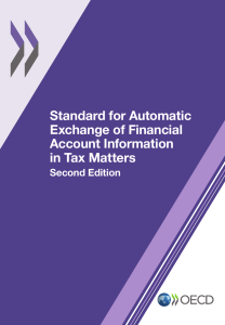 Standard for automatic exchange of financial account