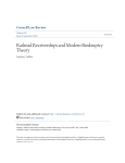 Railroad Receiverships and Modern Bankruptcy Theory