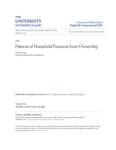 Patterns of Household Financial Asset Ownership