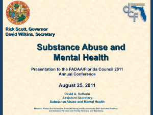 Mental Health Redesign - Florida Alcohol and Drug Abuse Association