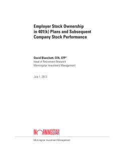 Employer Stock Ownership in 401(k)