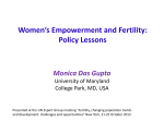 Women`s empowerment and fertility