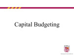Initial Capital Budget Request Form