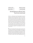 Risk Management for Monetary Policy Near the Zero Lower Bound