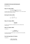 INTERPRETATION AND METHODOLOGY Financial ratios Return