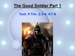 The Good Soldier Part 1