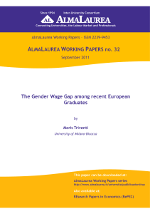 ALMALAUREA WORKING PAPERS no. 32 The Gender Wage Gap