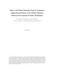 Report of the Market Simulation Group on Competitive Supply