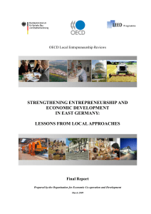 strengthening entrepreneurship and economic development in east