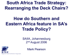 How do Southern and Eastern Africa feature in South African Trade