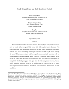 Credit Default Swaps and Bank Regulatory Capital