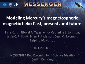 Modelling Mercury`s magnetospheric magnetic field
