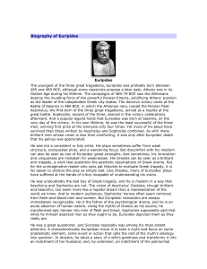 Biography of Euripides