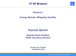 Keynote Speech 13th IEF Ministerial