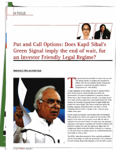 I Put and Call Options: Does Kapil Sibal`s Green Signal