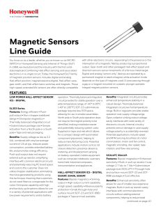 Magnetic Sensors Line Guide