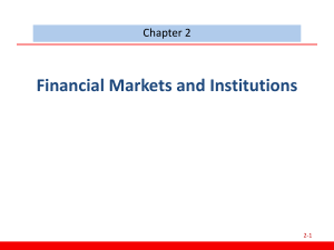 Financial Markets and Institutions