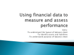 Using financial data to measure and assess performance
