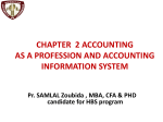 CHAPTER 3 Introduction to Accounting as a profession