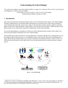 Understanding the Federal Budget 1